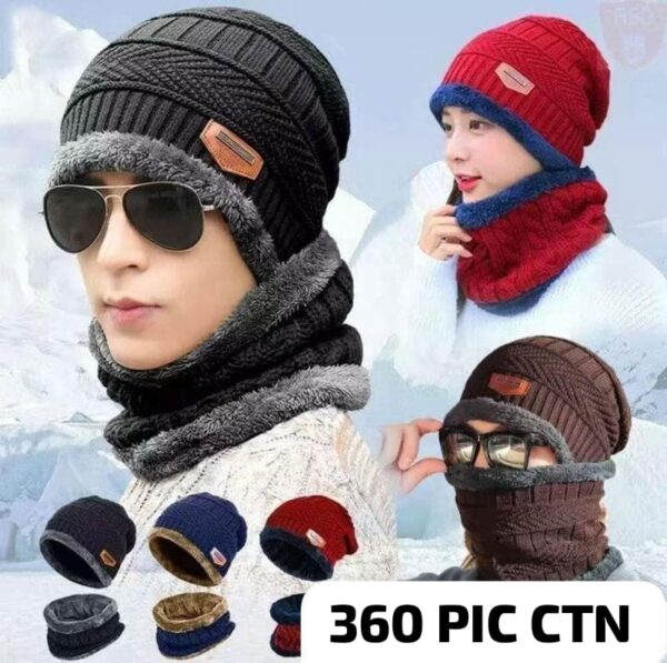 Gym Winter Cap/Muffler for Men / Women| Beanie Cap| 1 Set