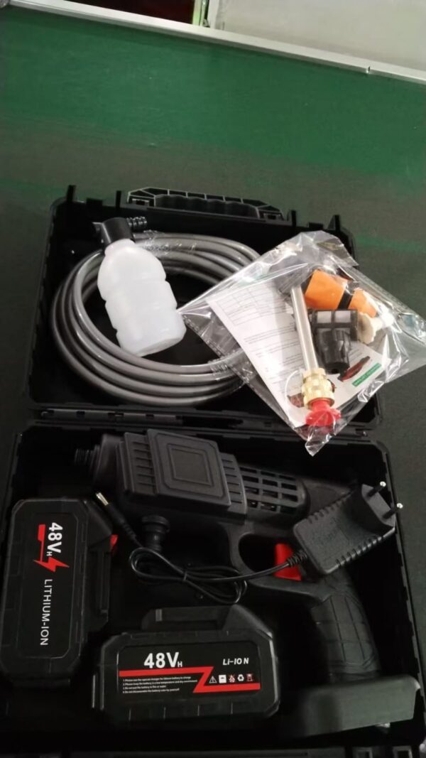 Portable Wireless Pressure Washer Gun Powerful Double 48V 12000mAh Battery