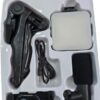Vlogging Kit 6 in 1 for iPhone, Android (with Tripod), Mini LED + Cardioid Microphone + Phone Clip + Tripod