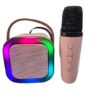 Portable Karaoke Set with LED Bluetooth Speaker and Wireless Microphone Multi Colour