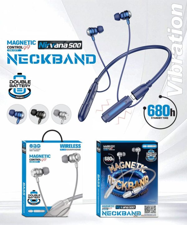 Jaado Dual Battery Neckband 680h STANDBY TIME