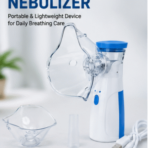 Handheld Mesh Nebulizer Machine for Adults & Kids | Portable Rechargeable Nebulizer with Face Mask & Mouthpiece | USB Type-C Charging | Low Noise | Fine Mist Technology