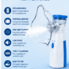 nebulizer 3 Handheld Mesh Nebulizer Machine for Adults & Kids | Portable Rechargeable Nebulizer with Face Mask & Mouthpiece | USB Type-C Charging | Low Noise | Fine Mist Technology