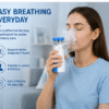 nebulizer 4 Handheld Mesh Nebulizer Machine for Adults & Kids | Portable Rechargeable Nebulizer with Face Mask & Mouthpiece | USB Type-C Charging | Low Noise | Fine Mist Technology
