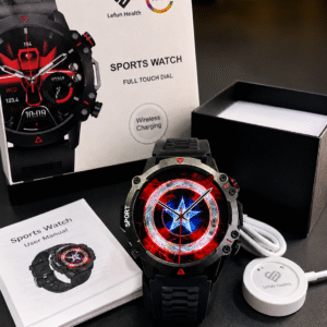 Lefun Health AMOLED Sports Smart Watch – Full Touch Dial | Wireless Charging | Rugged Design Smartwatch
