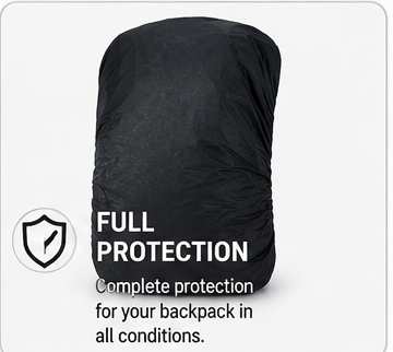 bag 5 Bag Cover for Rain Dust Proof, Waterproof Dust Proof, Waterproof Laptop Bag Cover, School Bag Cover, Luggage Bag Cover, Trekking Bag Cover (M Pack of 2)