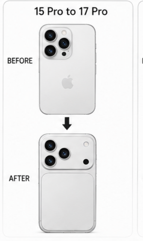 15pro to 17pro converter silver colour