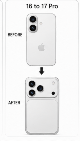 16 to 17pro converter silver colour