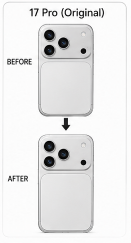 17 to 17pro converter silver colour