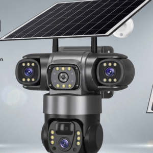 c1 3-Lens Solar Powered 4G/WiFi Security CCTV Camera with Solar Panel G25 model