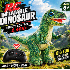 RC Inflatable Dinosaur Toy – 2.4GHz Remote Control 360° Rotating Dinosaur