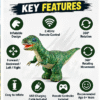 d3 RC Inflatable Dinosaur Toy – 2.4GHz Remote Control 360° Rotating Dinosaur