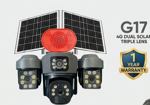 G17 4G Dual Solar Triple Lens Camera – 1 Year Warranty
