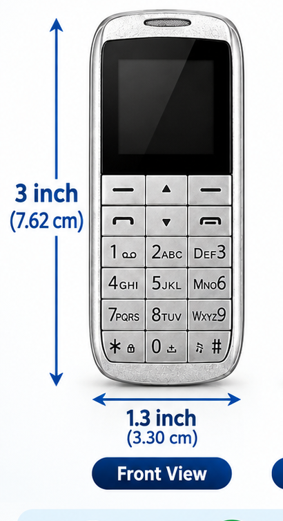 Mini Phone Hindi Feature Infographic1 Product Title: 3-Inch Mini Keypad Mobile Phone